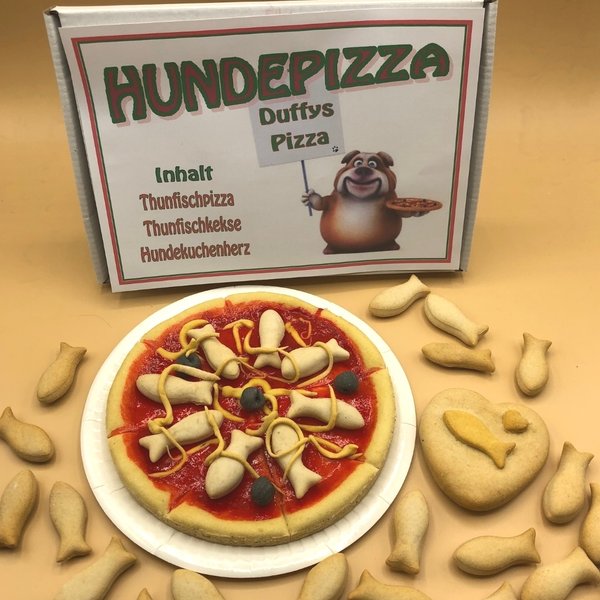 Hundepizza "Thunfisch" & Keksfische & Herz
